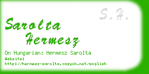 sarolta hermesz business card